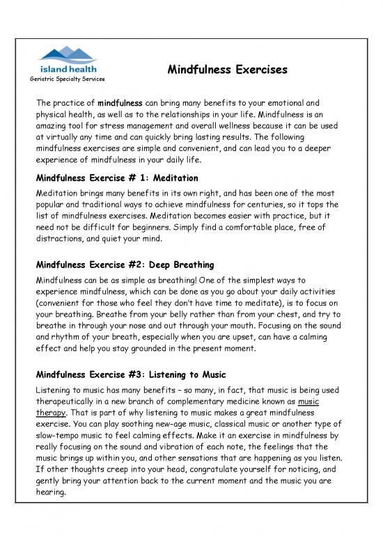 picture Mindfulness Exercises Pdf 86806 | Seniors Mindfulness Exercises
