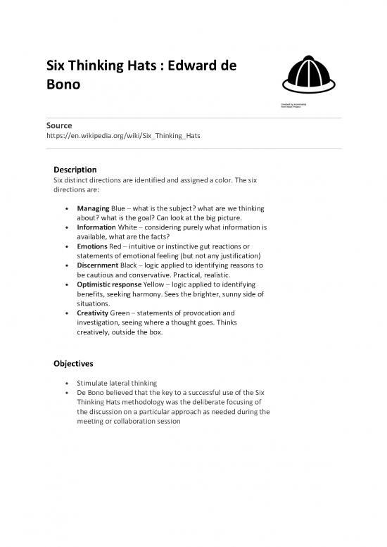 picture1_Six Thinking Hats Pdf 87116 | Six Thinking Hats