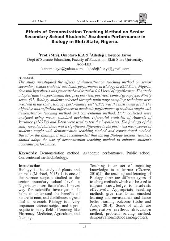 picture Demonstration Method Of Teaching Pdf 88100 | Sosced Journal Vol 4 2 A 24 30