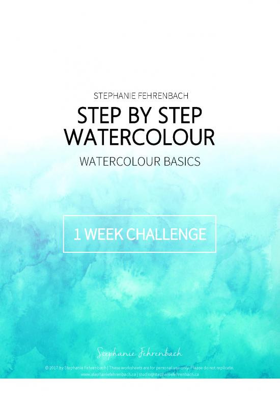 picture Colour Therapy Pdf 88116 | Step By Step Watercolour   1 Week Challenge