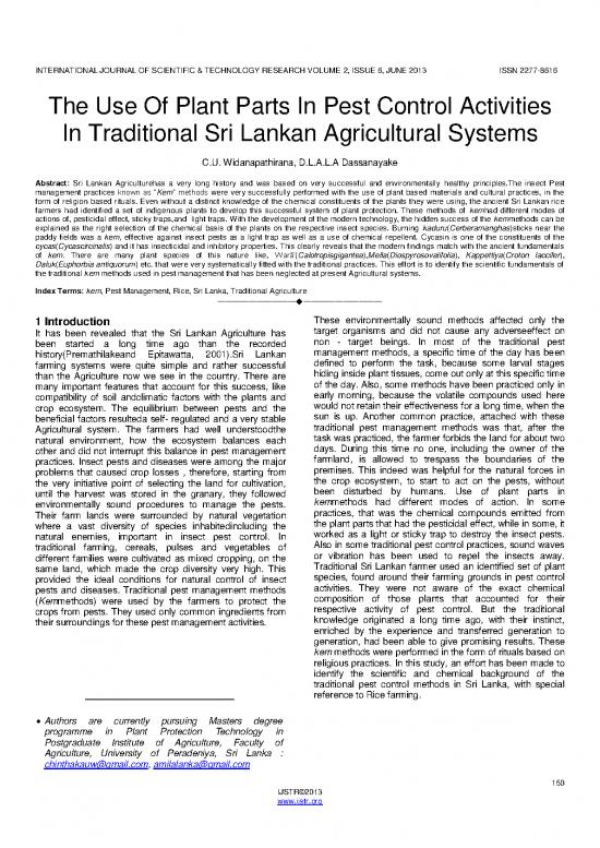 picture1_Technology Development Pdf 86777 | The Use Of Plant Parts In Pest Control Activities In Traditional Sri Lankan Agricultural Systems