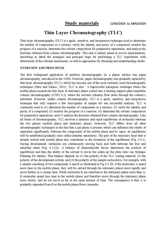 picture1_Study Pdf 88380 | Thin Layer Chromatography (tlc)