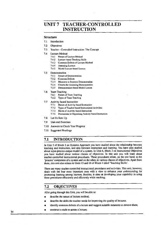 picture Lecture Method Of Teaching Pdf 87346 | Unit 7