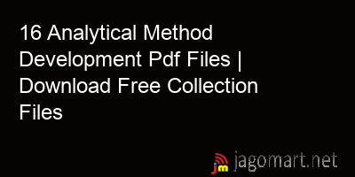 picture 16 Analytical Method Development Pdf Files | Download Free Collection Files