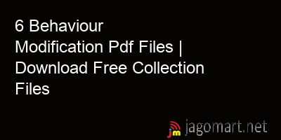 picture 6 Behaviour Modification Pdf Files | Download Free Collection Files