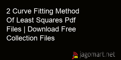 picture 2 Curve Fitting Method Of Least Squares Pdf Files | Download Free Collection Files