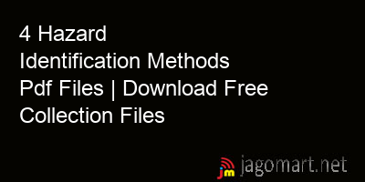 picture 4 Hazard Identification Methods Pdf Files | Download Free Collection Files