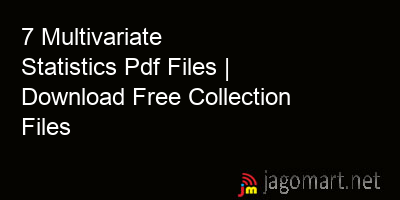 picture 7 Multivariate Statistics Pdf Files | Download Free Collection Files
