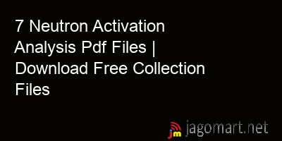 picture 7 Neutron Activation Analysis Pdf Files | Download Free Collection Files