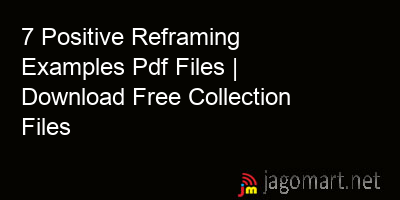 picture 7 Positive Reframing Examples Pdf Files | Download Free Collection Files