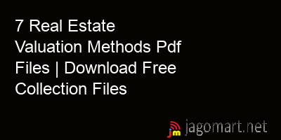 picture 7 Real Estate Valuation Methods Pdf Files | Download Free Collection Files