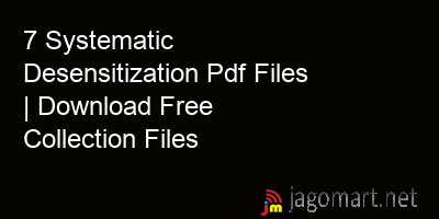 picture 7 Systematic Desensitization Pdf Files | Download Free Collection Files