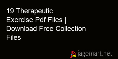 picture 19 Therapeutic Exercise Pdf Files | Download Free Collection Files