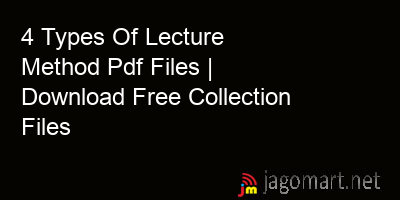 picture 4 Types Of Lecture Method Pdf Files | Download Free Collection Files