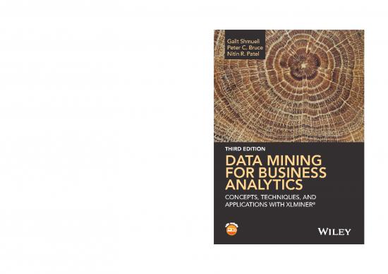 picture Data Mining For Business Analytics Pdf 89497 | 1118729137 Lp