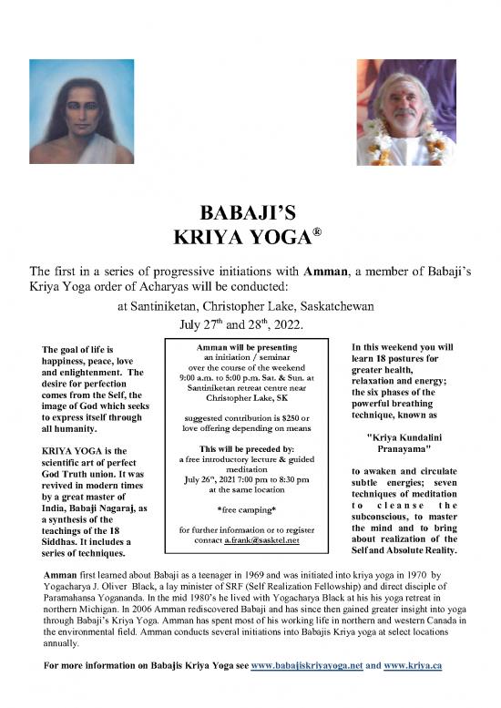 picture Babaji Kriya Yoga Pdf 90078 | 1st Seminar Amman Christopher Lk Sk 2022