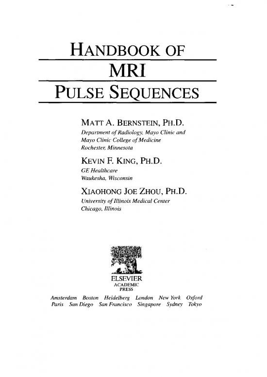 picture1_Handbook Of Mri Pulse Sequences 89770 | 370885341
