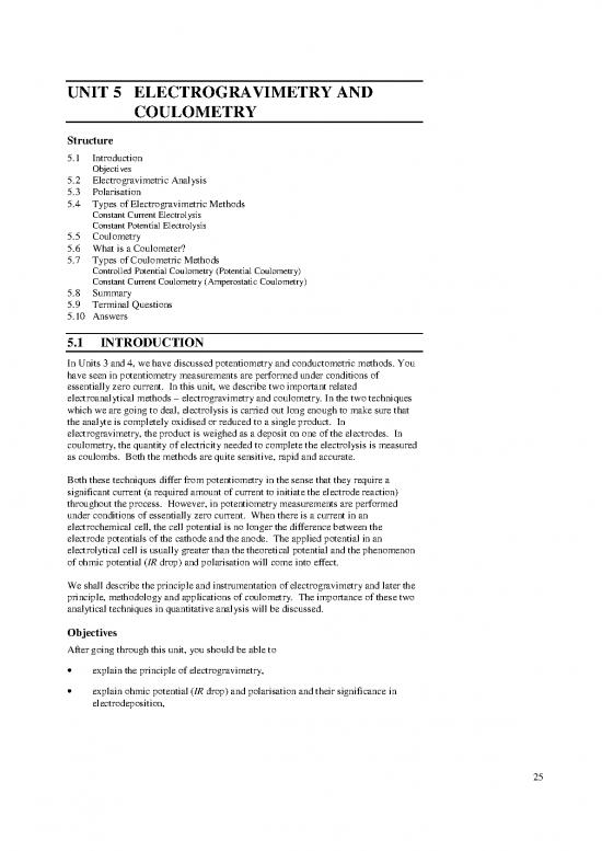 picture Thermal Analysis Pdf 90057 | 57314821 Unit 5 Electrogravimetry And Coulometry