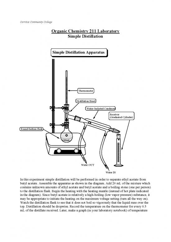 simple distillation experiment pdf