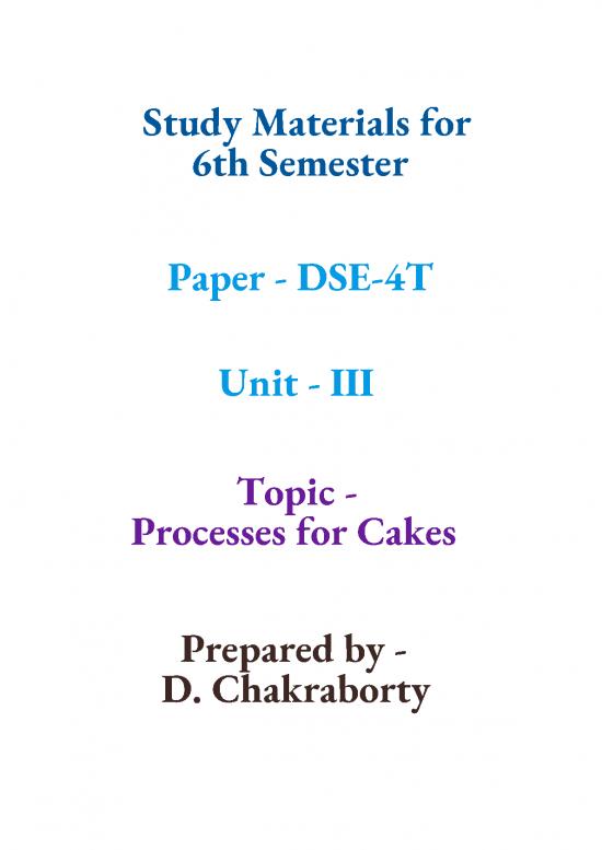 picture_Study Pdf 89358 | 89 6th Sem, Dse 4t, Processes For Cakes   Debnanda Chakraborty