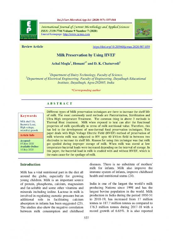 picture1_Milk Preservation Methods Pdf 89908 | Achal Mogla, Et Al