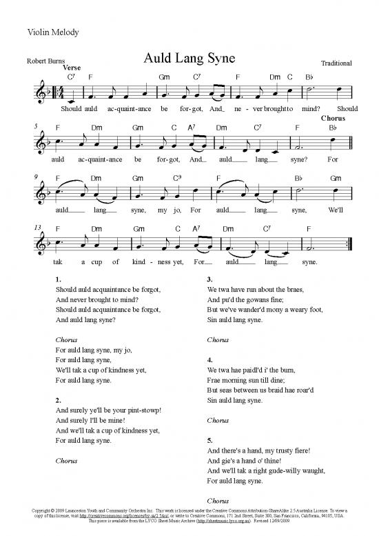picture1_Auld Lang Syne   Violin