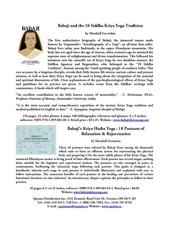 picture Babaji Kriya Yoga Pdf 90426 | Babaji