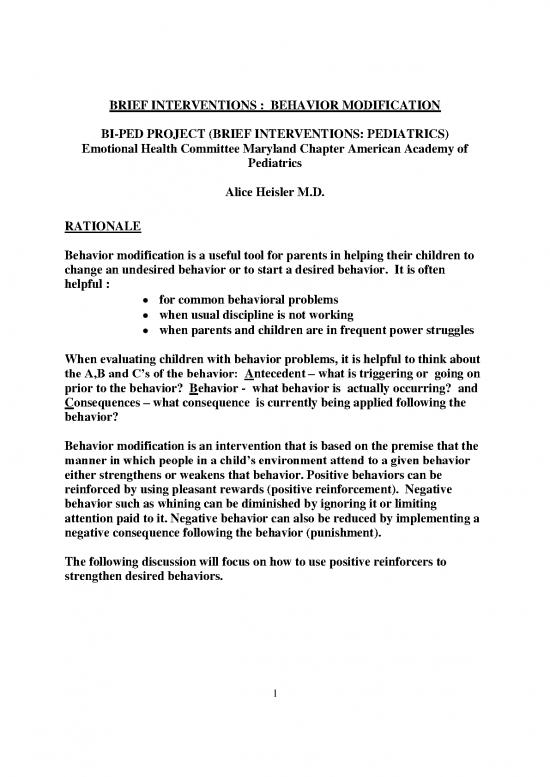 picture_Behavior Modification Pdf 90173 | Bi Ped Brief Interv Behav Modification