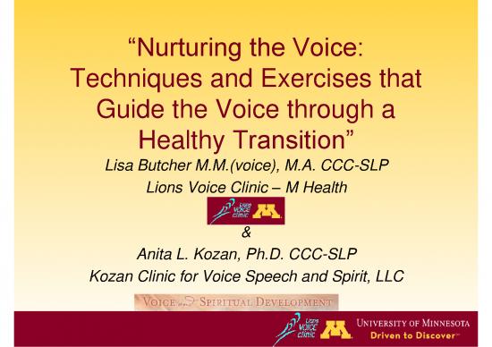 picture1_Therapeutic Communication Techniques Pdf 90331 | Butcher  Kozan   Nurturing The Voice