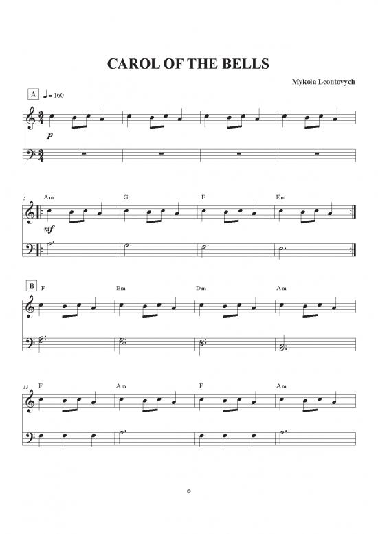 picture_Carol Of The Bells Full Score