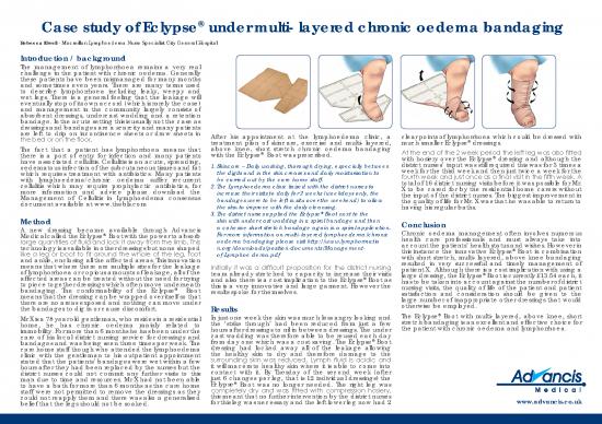 picture Bandaging Pdf 91305 | Case Study Of Eclypse Under Multi Layered Chronic Oedema Bandaging(1)