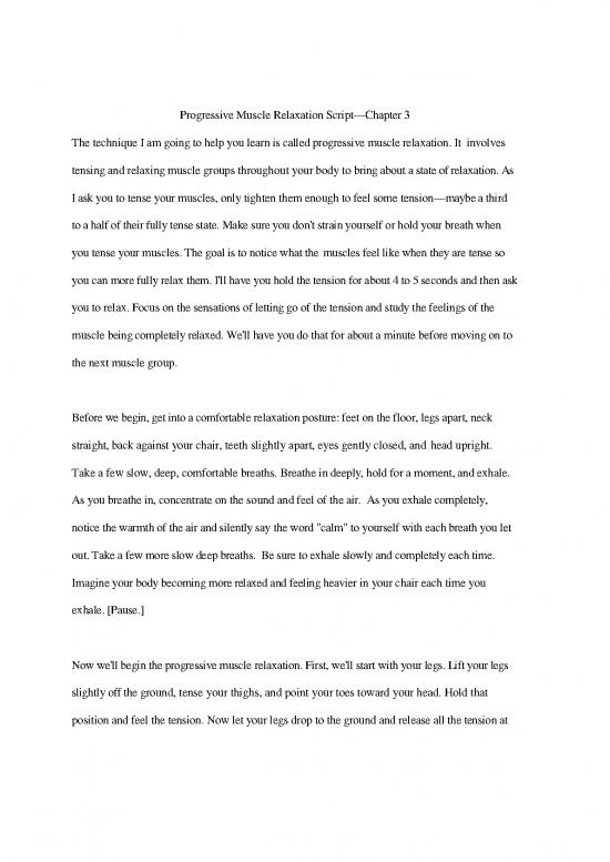 picture1_Progressive Muscle Relaxation Script Pdf 89296 | Chapter3progressivemusclerelaxationscript