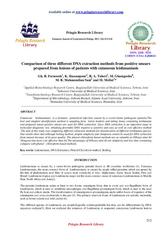 picture1_Dna Extraction Methods Pdf 90400 | Comparison Of Three Different Dna Extraction Methods From Positive Smears Prepared From Lesions Of Patients With Cutaneous Leishma