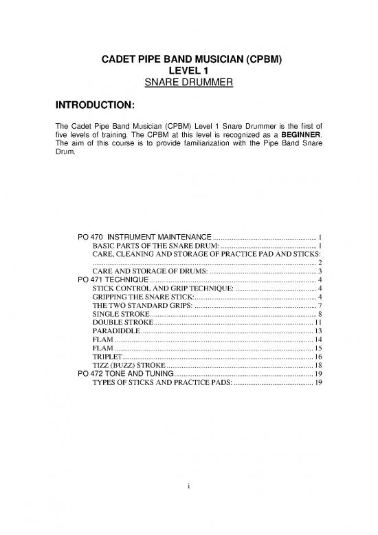 picture_Stick Control For The Snare Drummer Pdf 90095 | Cpbm Snare Drum Reference Manual 1 5 Eng