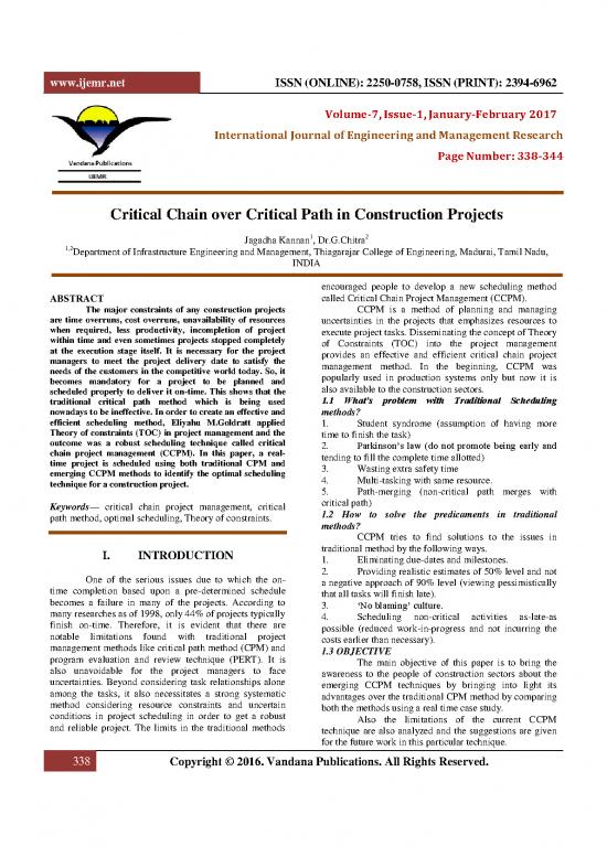 picture1_Critical Path Method Construction Example Pdf 89915 | Criticalchainovercriticalpathinconstructionprojectpdf