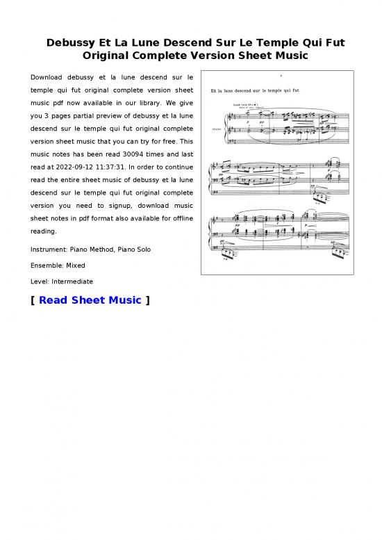 picture1_Piano Pdf 91254 | Debussy Et La Lune Descend Sur Le Temple Qui Fut Original Complete Version
