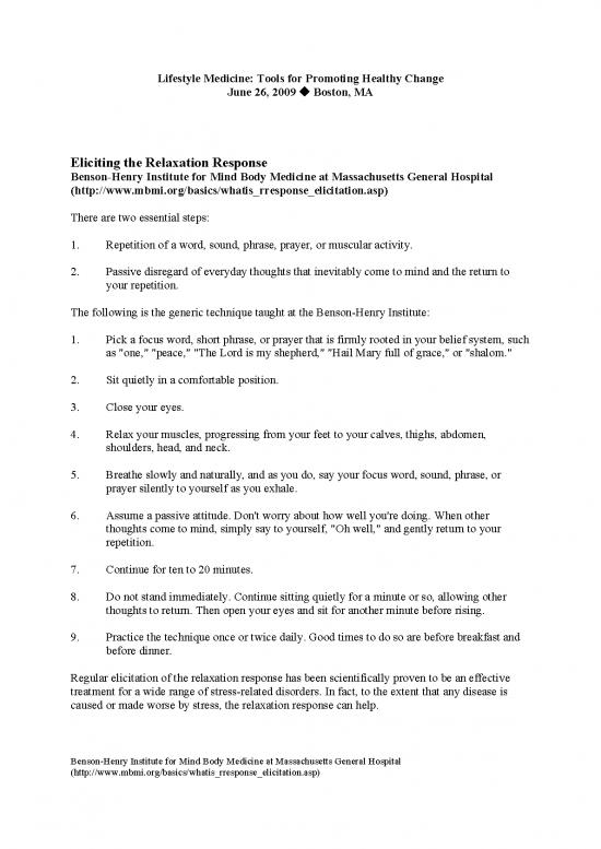 picture The Relaxation Response Pdf 89964 | Elicitingtherelaxationresponse