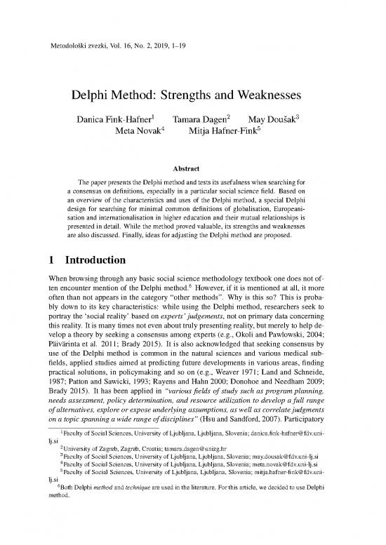 picture1_Delphi Method Pdf 89375 | Fink Hafner At Al   Delphi Method Strengths And Weaknesses