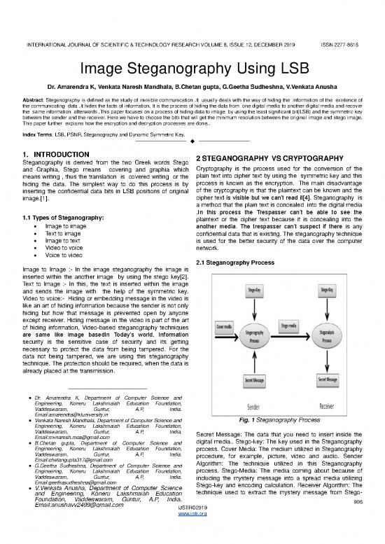 picture Steganography Pdf 89942 | Image Steganography Using Lsb