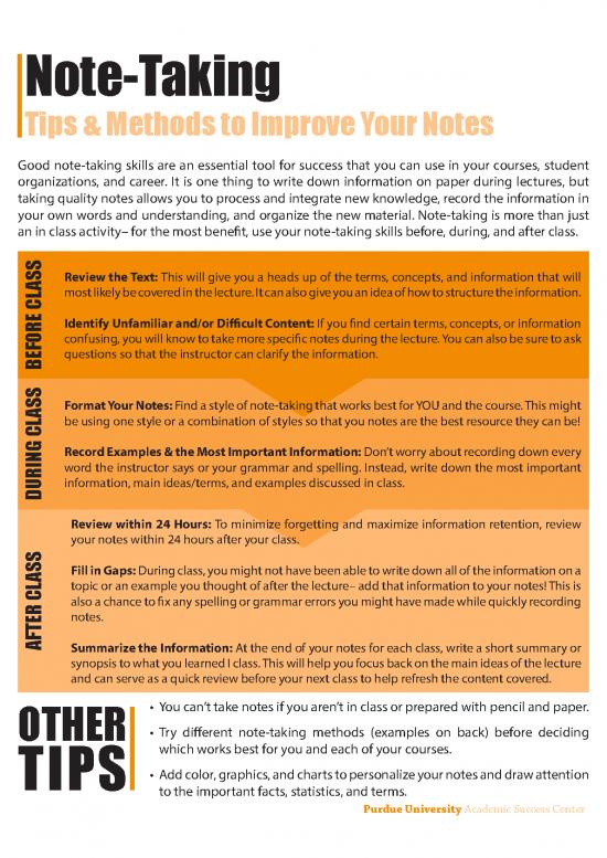 picture Note Taking Methods Pdf 89404 | Improvingnotetaking