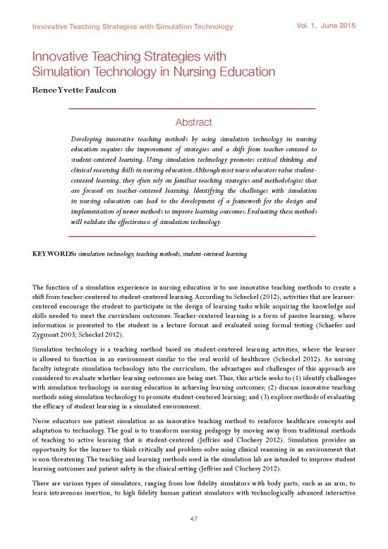 picture Online Teaching Methods Pdf 89516 | Innovative Strategies With Simulation Technology In Nursing Education