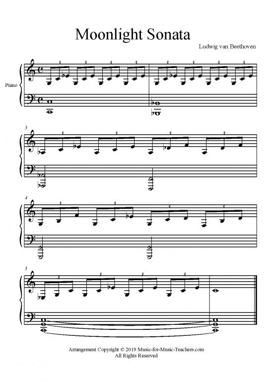 picture Piano Pdf 90945 | Intro Moonlight Sonata