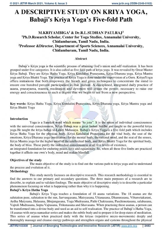 picture_Babaji Kriya Yoga Pdf 90018 | Jetir2103308