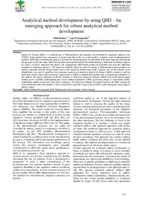 picture1_Analytical Method Development Pdf 90043 | Jpsr12102009