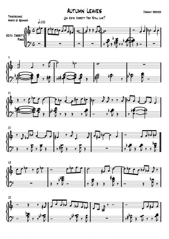 picture1_Piano Pdf 91497 | Keith Jarrett Autumn Leaves