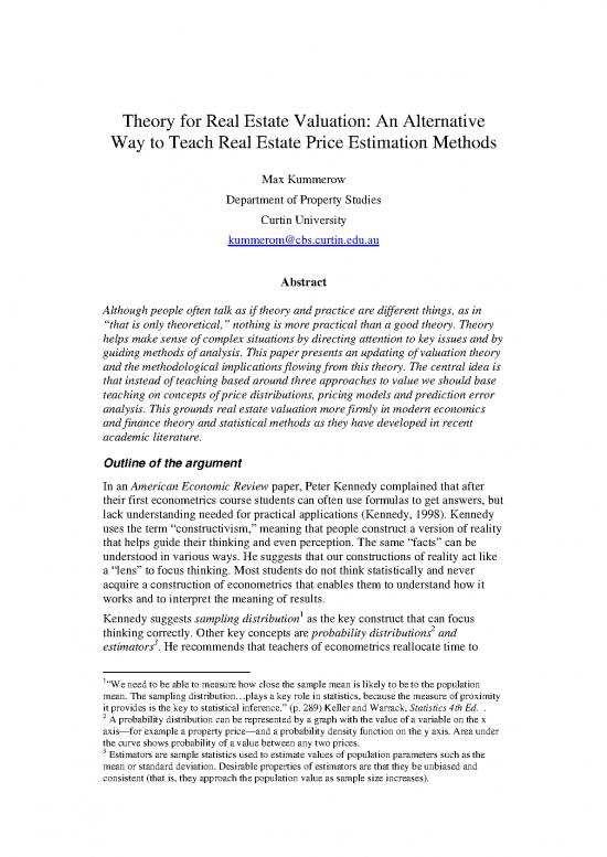 picture Modern Teaching Methods Pdf 90408 | Kummerow Theory For Real Estate Valuation An Alternative Way To Teach Real Estate Price Estimation Methods