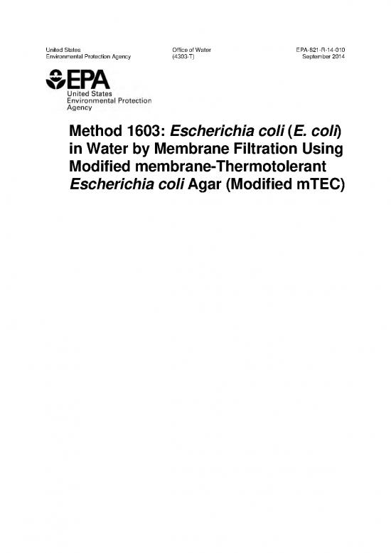 picture Membrane Filtration Pdf 89706 | Method 1603 2009