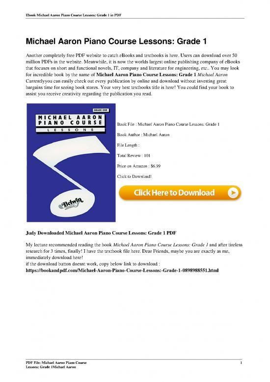 picture1_Piano Pdf 90940 | Michael Aaron Piano Course Lessons Grade 1 By Michael Aaron