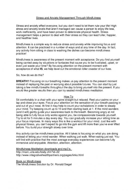 picture1_Mindfulness For Anxiety Pdf 89446 | Mindfulness Meditation Handout