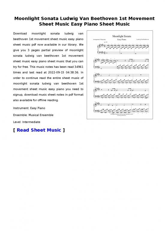 picture_Piano Pdf 91265 | Moonlight Sonata Ludwig Van Beethoven 1st Movement Sheet Music Easy Piano